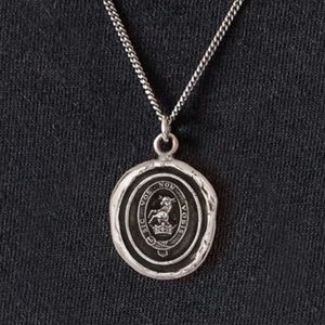 Authentic sterling silver Pyrrha charm. “Devoted Father” Tailsman. Charm Only.